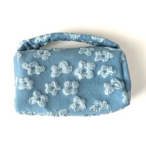 NWT Ulta Floral Denim Makeup Pouch/Bag